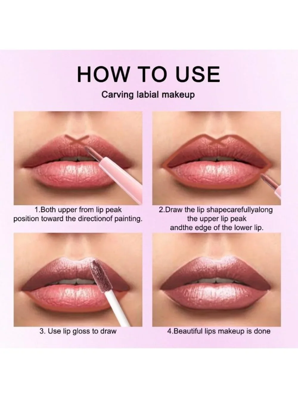 Womens 06# Dark Bronze-Metallic Glitter Liquid Lipstick lippies Lip Gloss